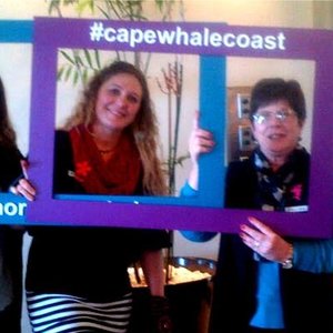 From ltr Chantel East (Stanford Tourism), Madeleine Coetzee (Hangklip/Kleinmond Tourism) and Glenda Kitley (Gansbaai Tourism) 